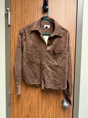 Universal Thread Brown Corduroy Button-Front Shirt Jacket